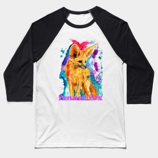 fennec fox watercolor Baseball T-Shirt